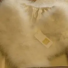 新品未使用！成人式用羽ショールホワイト！