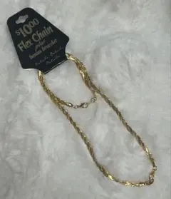 ネックレス　ブレスレット　セット　金色　ゴールド