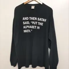 FRUIT OF THE LOOM 英語プリント ロンT 2XL ブラック 古着