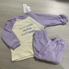 長袖パジャマ ルームウェア　ベロア　フリース　90cm