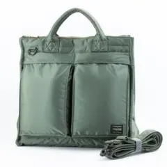 A256【現行／未使用級】ポーター／タンカー　トートバッグ　ショルダー　グリーン