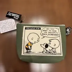 PEANUTS スヌーピー ポーチ カーキ