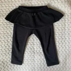 ユニクロ ベビー 黒 裏起毛 スカート付きレギンス 90 女の子 スカッツ