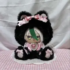 ハンドメイド 着ぐるみ おすわりぬい服 推し活 桃色 黒色 d442