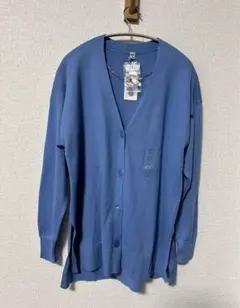 UNIQLO ユニクロ　UVカット　Vネック　ロングカーディガン　ブルー