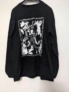 『ちよっとの雨ならがまん』ロングスリーブTシャツ　サイズM
