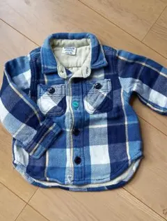 BREEZE 青系チェック シャツ 80cm