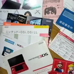 レトロ　様々なゲームのパンフレットや案内、ゲオのチラシなど