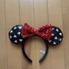 ミッキー耳カチューシャ ハート模様