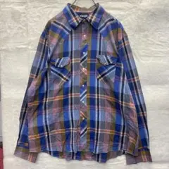 【P139】Wrangler ウエスタンシャツ サイズXL相当 マルチカラー