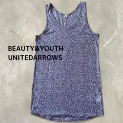 BEAUTY&YOUTH コットン混レオパード柄　ヒョウ柄ノースリーブのサムネイル