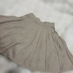 ベージュ フレアプリーツスカート❤︎大きいサイズ