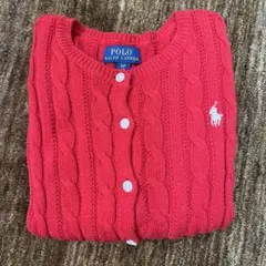 Polo Ralph Lauren 赤 カーディガン S/P (7)手洗い可能