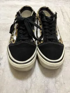vans オールドスクール ヒョウ柄 黒 23センチ