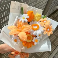 モールフラワー チャイラテ shop 枯れないお花 じゅわっとオレンジ　韓国花束