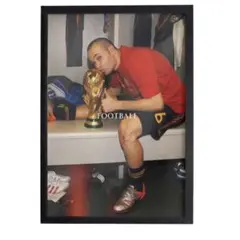 即日発送 Andres Iniesta A4 額装ポスター
