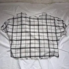 チェック柄 ドルマンスリーブトップス L