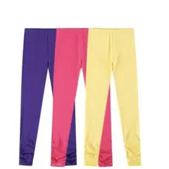 レギンス 伸びる ガール スクール キッド 幼児 ヨガ ダンス 3個 セット