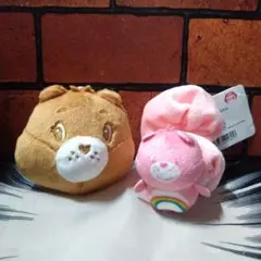 CareBears チャーム付きフェイスマスコットキーチェーン
