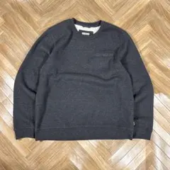 エルエルビーン ワッフルフリーススウェット ダークグレー