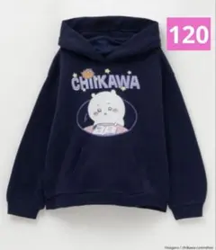 ちいかわ耳付きフルパーカー　ネイビー　120