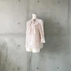 アンタイトル ボウタイブラウス 花柄ジャガード ホワイト - メルカリ