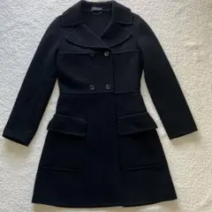 STRENESSE ウエストシェイプ　フレアコート　ウール　アンゴラ　34