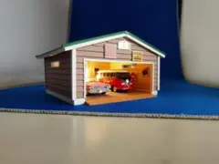1/64 ジオラマ 【アメリカンガレージハウス】 LED点灯可 ホットウィール 1/64☆ジオラマ【アメリカンガレージハウス】LED点灯可 ホットウィール