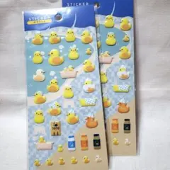 ★未使用★ ぷくぷく 銭湯あひる ステッカー 2枚セット