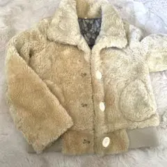 NICE cra upボアジャケット ベージュ ボタン付き