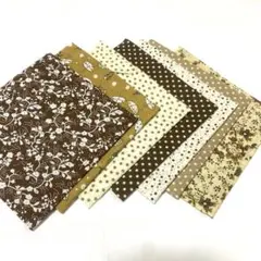 茶色系はぎれ25cm✖️25cm7枚セット⭐︎早い者勝ち！