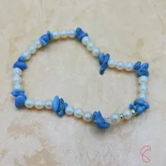淡水パール　ターコイズ　天然石　ブレスレット 8