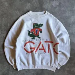 80s USA製 ラッセルアスレチック スウェット ホワイト M カレッジ 古着