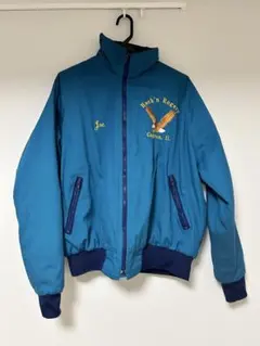 90’s 刺繍ジャケット グリーン 短丈 ブルゾン 古着