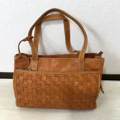 ズッケロフィラート トートバッグ　本革　メッシュ　キャメル　レザーバッグのサムネイル
