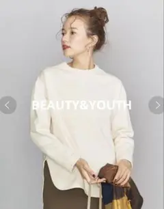 【美品】beauty&youth 裏起毛バックスリットスウェットプルオーバー