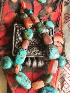 Antique Tibetan Turquoise ＆ Carnelian