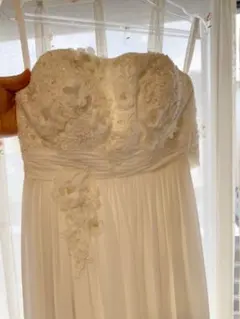 ウエディングドレス　3点セット　ドレス　髪飾り　グローブ