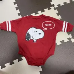 スヌーピー 長袖ロンパース　70cm
