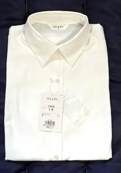 【訳あり】SELERY 半袖シャツ ホワイト 9号 新品タグ付き 事務服のサムネイル