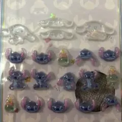 ボンボンドロップシール19個 スティッチmini、シナモロール おすそ分け