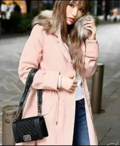 Rady ピンクファー付きロングコート