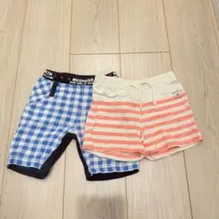 baby GAP ストライプとチェックのパンツ2点セット