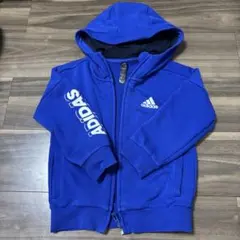 adidas ジップアップフーディ 110cm 青