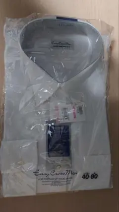 ワイシャツ　長袖　白シャツ　ホワイト　40-80