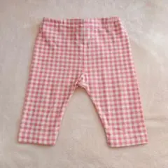 西松屋　パンツ　ギンガムチェック　ピンク　80
