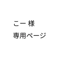 こー 様 専用ページ