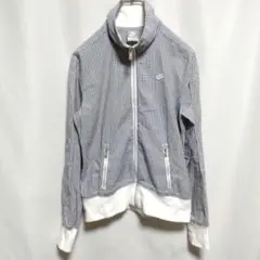 NIKE ナイキ レディース フルジップジャケット S ギンガム シアサッカー調