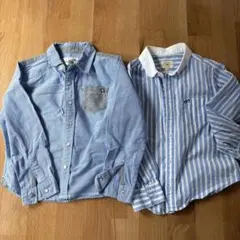 長袖シャツセット 115cm ストライプ・デニム