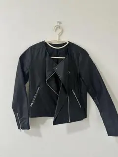 ブラックライダースジャケット XS GU